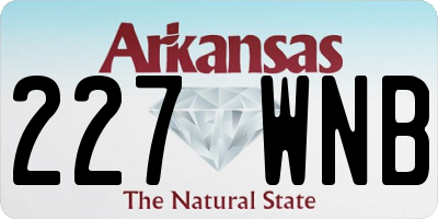 AR license plate 227WNB