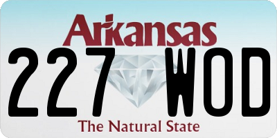 AR license plate 227WOD