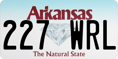 AR license plate 227WRL