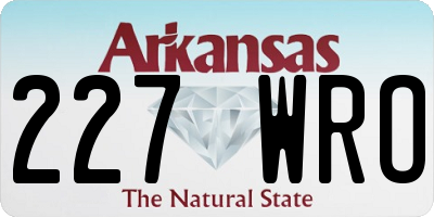 AR license plate 227WRO