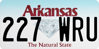 AR license plate 227WRU