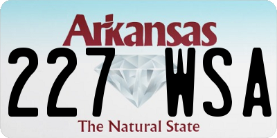 AR license plate 227WSA