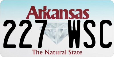 AR license plate 227WSC