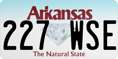 AR license plate 227WSE