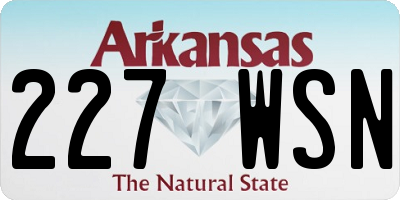 AR license plate 227WSN