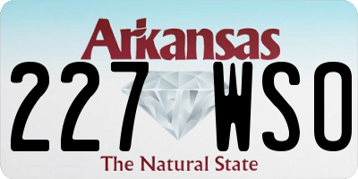 AR license plate 227WSO