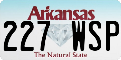 AR license plate 227WSP