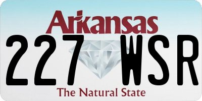 AR license plate 227WSR