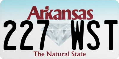 AR license plate 227WST
