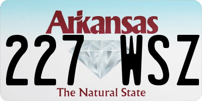 AR license plate 227WSZ