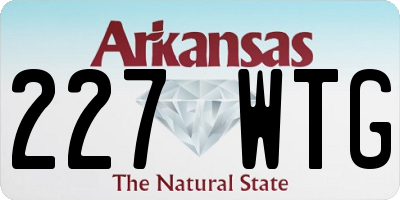 AR license plate 227WTG