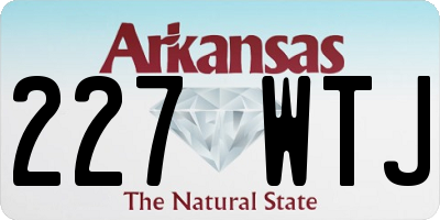 AR license plate 227WTJ