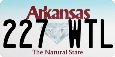 AR license plate 227WTL