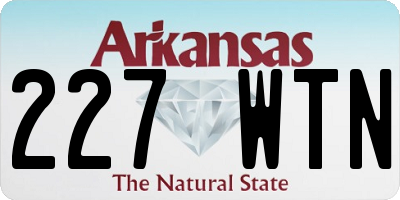 AR license plate 227WTN
