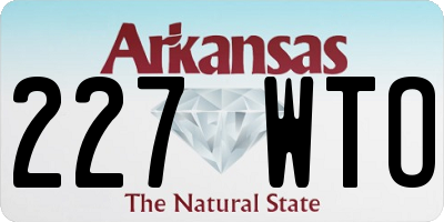 AR license plate 227WTO