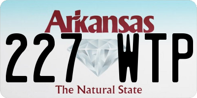 AR license plate 227WTP