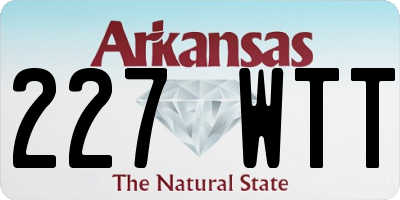 AR license plate 227WTT