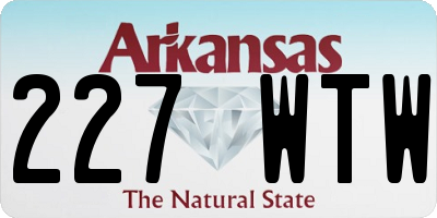AR license plate 227WTW