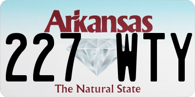 AR license plate 227WTY