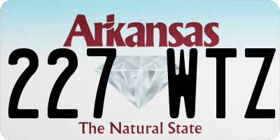AR license plate 227WTZ
