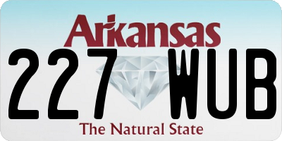 AR license plate 227WUB