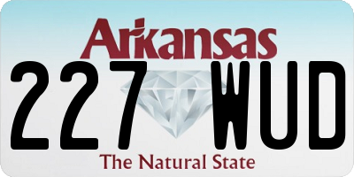 AR license plate 227WUD