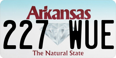 AR license plate 227WUE