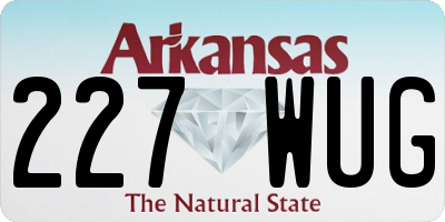 AR license plate 227WUG