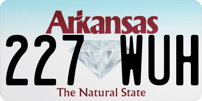 AR license plate 227WUH