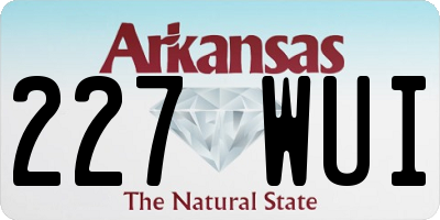 AR license plate 227WUI
