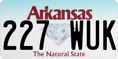 AR license plate 227WUK