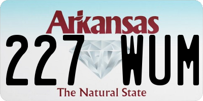 AR license plate 227WUM