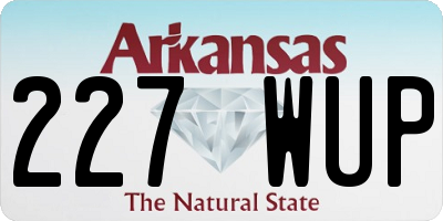 AR license plate 227WUP
