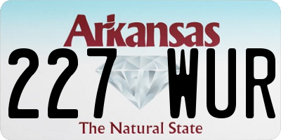 AR license plate 227WUR