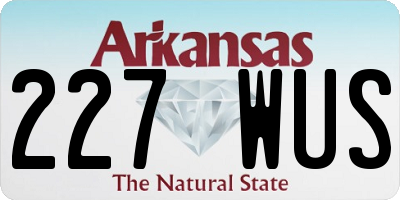 AR license plate 227WUS