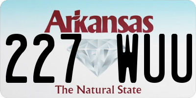 AR license plate 227WUU