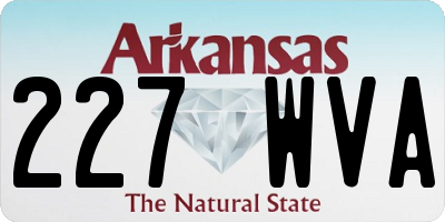 AR license plate 227WVA