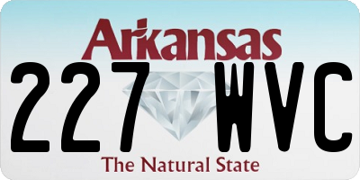 AR license plate 227WVC