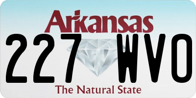 AR license plate 227WVO