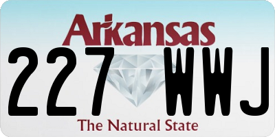 AR license plate 227WWJ