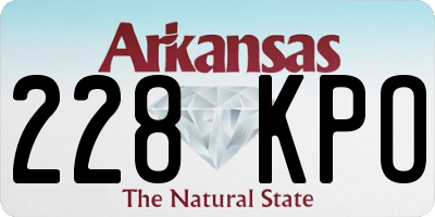 AR license plate 228KPO