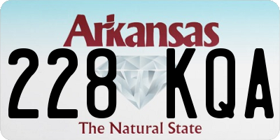 AR license plate 228KQA