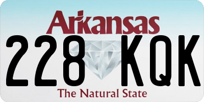 AR license plate 228KQK