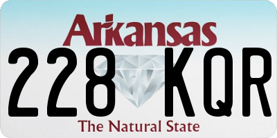 AR license plate 228KQR