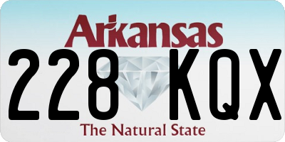 AR license plate 228KQX