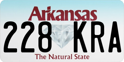 AR license plate 228KRA