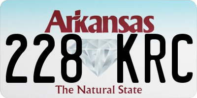 AR license plate 228KRC