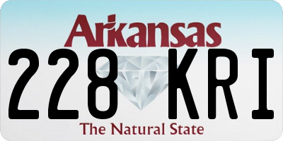 AR license plate 228KRI