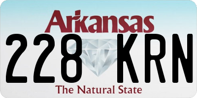 AR license plate 228KRN