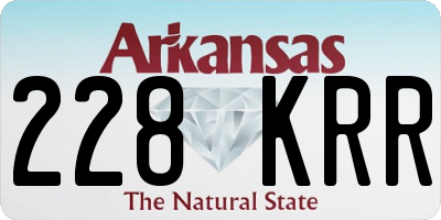 AR license plate 228KRR